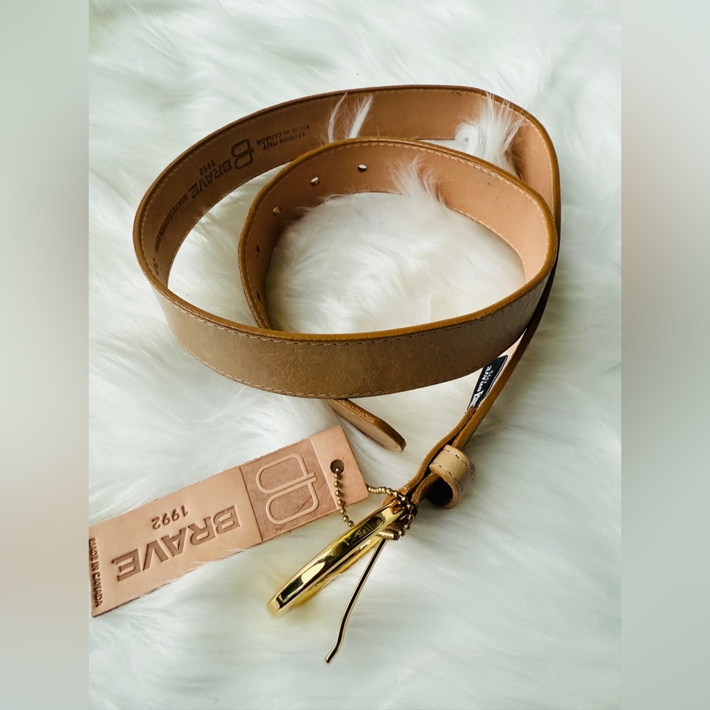 🇨🇦 Brave Leather Collection - Zaltana Nude  Gold Buckle - Picture 4 of 8
